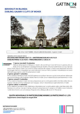 Gita in Irlanda dal 10 al 13 settembre 2025